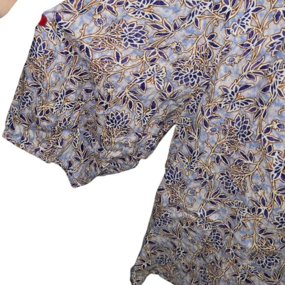 J.Jill Floral Very Cute Linen Relaxed Peasant Top Blouse Plus Size 4X - Picture 9 of 13